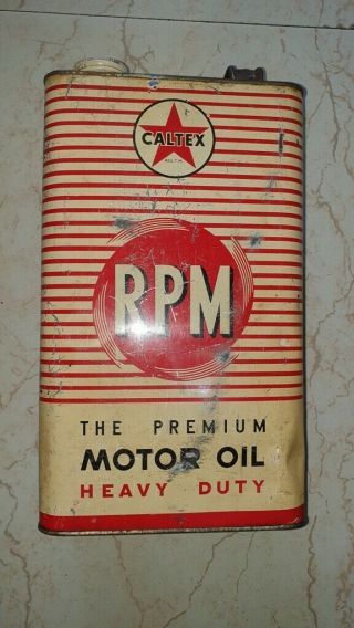 Old Vintage Tin Empty Caltex Rpm Motor Oil Box Of From India 1930