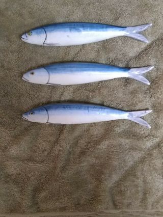 3 Jay Willfred - Andrea By Sadek Vintage Hand Painted Sardine Fish Knife Rests