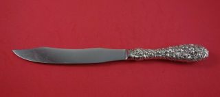 Rose By Stieff Sterling Silver Steak Carving Knife Hh Ws 9 1/2 " Vintage