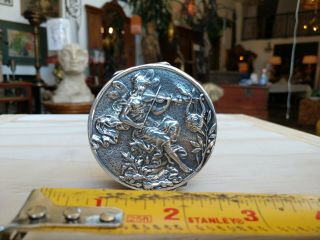 Antique Sterling Silver Pill Box