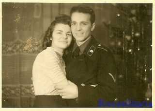Loving Pic German Panzer Gefreiter Posed On Leave W/ Loved One