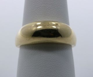 Vintage 14k Yellow Gold High Rise Band Ring Size 7.  5
