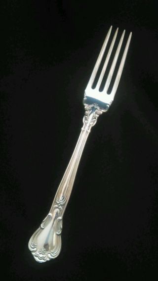 Gorham Chantilly Sterling Silver Dinner Fork Old Mark Rare 2 " Tines.  7 1/2 "