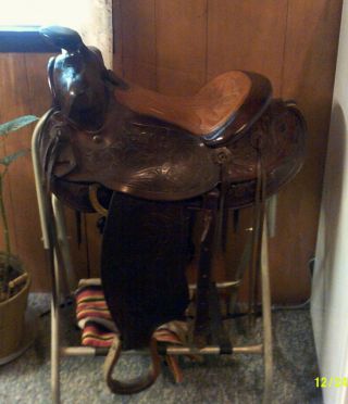 Vintage Saddle King Of Texas 15 " Roping Saddle
