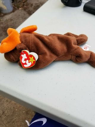 RARE TY 9 beanie baby chocolate 1993 PVC pellets with errors 7