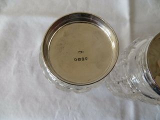 2 X LOVELY VICTORIAN SILVER LIDDED CUT GLASS JARS LONDON 1860.  STUNNING QUALITY 4