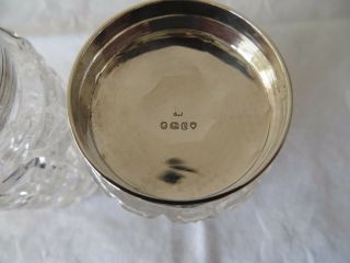 2 X LOVELY VICTORIAN SILVER LIDDED CUT GLASS JARS LONDON 1860.  STUNNING QUALITY 5