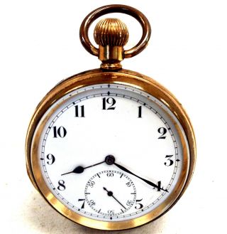 Vintage/ Antique Elgin Gold Tone Mechanical Pocket Watch - B12