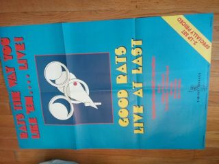 Good Rats Live At Last 1979 Us Promo Poster Nmint Folded Rare Vtg Htf