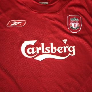 Vintage 2002 - 04 Liverpool FC Soccer Jersey Shirt Home Reebok Carlsberg XXL NWT 2