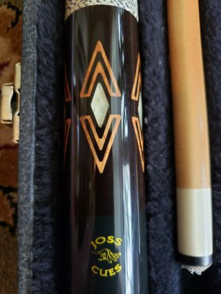 Vintage 1990 ' s Joss Pool Cue,  4 Point,  Color of Money,  Re - issue HARD CASE 3