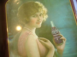 Vintage Rare 1920s NuGrape Soda coke Advertising Tray Woman with Soda 3
