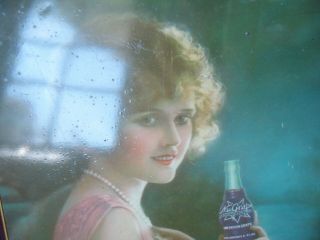 Vintage Rare 1920s NuGrape Soda coke Advertising Tray Woman with Soda 6