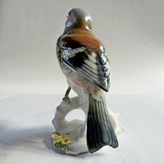 EXC Vtg Karl ENS Germany Bird Porcelain China Figurine Figure Red Breasted Finch 8