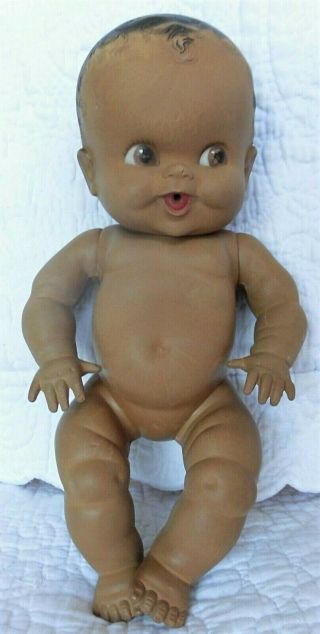 Vintage Ambrosandra Black African American Sun Rubber Baby Doll Ruth E.  Newton