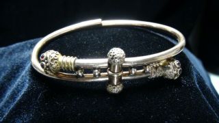 Antique Victorian Etruscan - Revival 14k Rose Gold Filled Bypass Bracelet