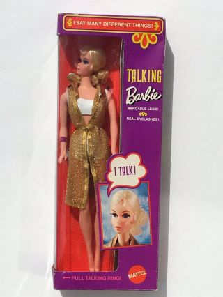 Talking Barbie Nrfb Mod Era Vintage Barbie Blonde