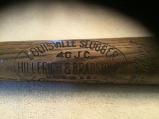 Vintage Louisville Slugger 40 J.  C.  Joe Cronin Powerized And Bone Rubbed Bat