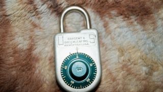 Vintage NOS Combination Changeable Padlock By Key Lock Sargent & Greenleaf Inc 2