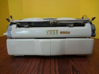 Vintage VOSS WUPERTAL Typewriter with Cover and Case 202824 FAST S/H 6