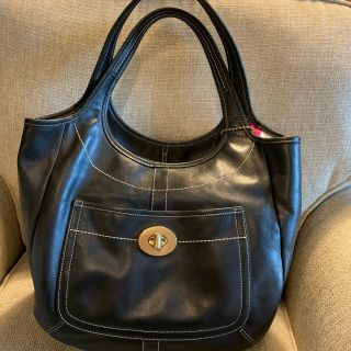 Coach Legacy Ergo Vintage Black Leather Handbag / Tote 10744