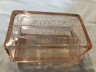 Vintage Pink Depression Glass Butter Dish By Hazel - Atlas Glass