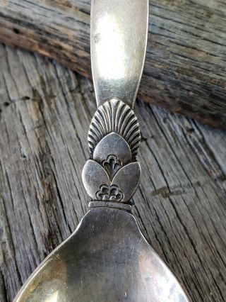 ESTATE Georg Jensen Cactus Pattern Sterling Silver Server/Spoon 3