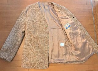 Dry Bones jeans wool tweed vintage style jacket,  size 38/M 3