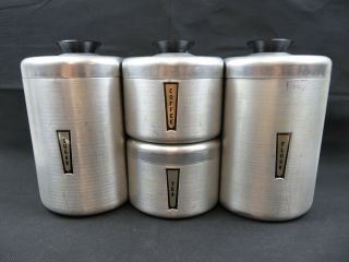 Vintage Set Of Canisters By Kromex Usa Mid Century Modern Design
