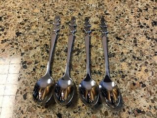 4 Vintage Nestle Quick Bunny Rabbit 18/8 Stainless Steel Spoon Imperial 7 1/2 "