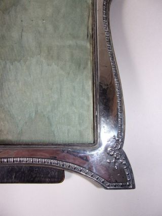 Antique Art Nouveau H.  M Silver Large Easel Photo ' Frame B ' ham 1912 - 13 W.  J.  M&Co 8