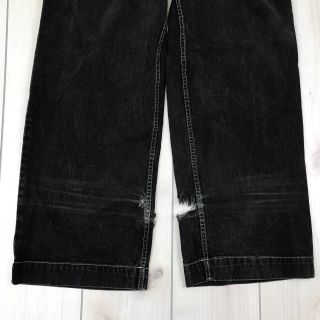 Vintage 90 ' s JNCO Big Rig 31W 34L Black Black Jeans Wide Bottom 3