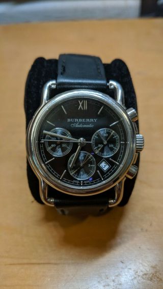Burberry Watch Bu1209 Swiss Automatic Chronograph Rare