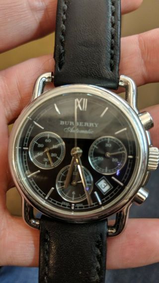 Burberry Watch BU1209 Swiss Automatic Chronograph RARE 4