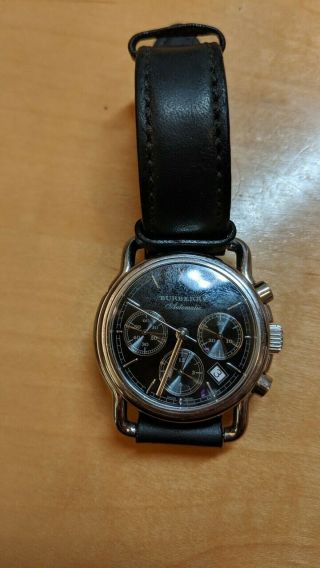 Burberry Watch BU1209 Swiss Automatic Chronograph RARE 8