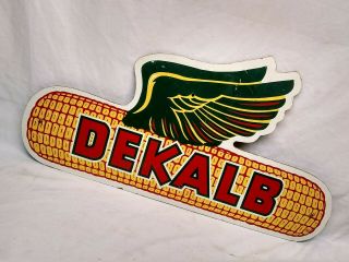 Vintage Dekalb Seed Corn Flying Ear Farm 32 " Sign