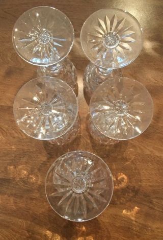 VINTAGE Waterford Crystal POWERSCOURT Set Of 5 Claret Wine 7 1/8 