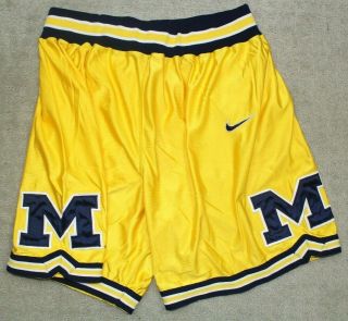 Vintage Nike Michigan Wolverines Basketball Shorts Size Xl Fab Five Webber Rose
