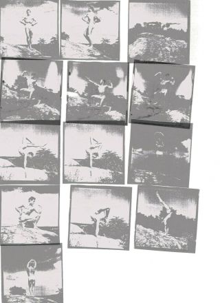 Vtg Body Building Negatives - - [13] Black & White Photos?? 1940 - 50 