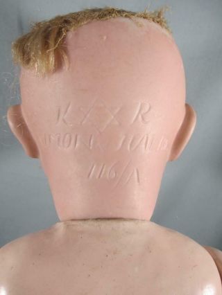 Antique German Bisque Doll K R 116A Kammer & Reinhardt Character Toddler 18 