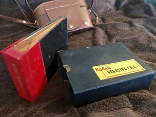 VINTAGE KODAK TOURIST II CAMERA & LEATHER CASE Negative File Exposure Guide, 8