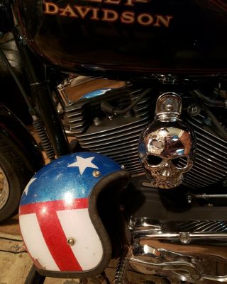 Vintage Kunoh 1966 Easy Rider/ Stars And Stripes/ Motorcycle Helmet Size M