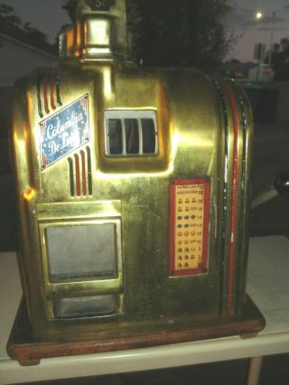 Vintage Columbia Deluxe 5 Cent Slot Machine Groetchen 1930s Parts Restoration