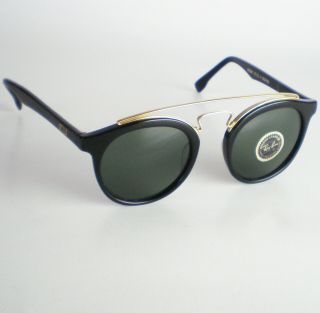 Vintage Ray Ban B&L USA GATSBY 4 Sunglasses gold black round clubmaster wayfarer 7