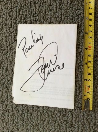 Vintage Tom Cruise Signed Autograph Obtained In 2007