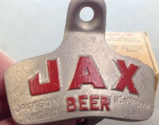 Vintage Jax Beer Wall Mount Bottle Opener - Jackson Brewing Co. ,  Orleans 2