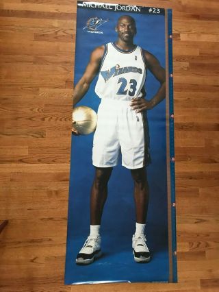 Very Rare Vintage Michael Jordan Washington Wizards Life Size Poster Nba