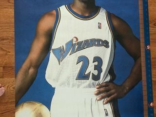 Very Rare Vintage MICHAEL JORDAN Washington Wizards Life Size Poster NBA 3