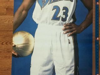 Very Rare Vintage MICHAEL JORDAN Washington Wizards Life Size Poster NBA 4