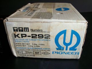 Vintage Pioneer KP - 292 Car Stereo Cassette Player - Underdash 8